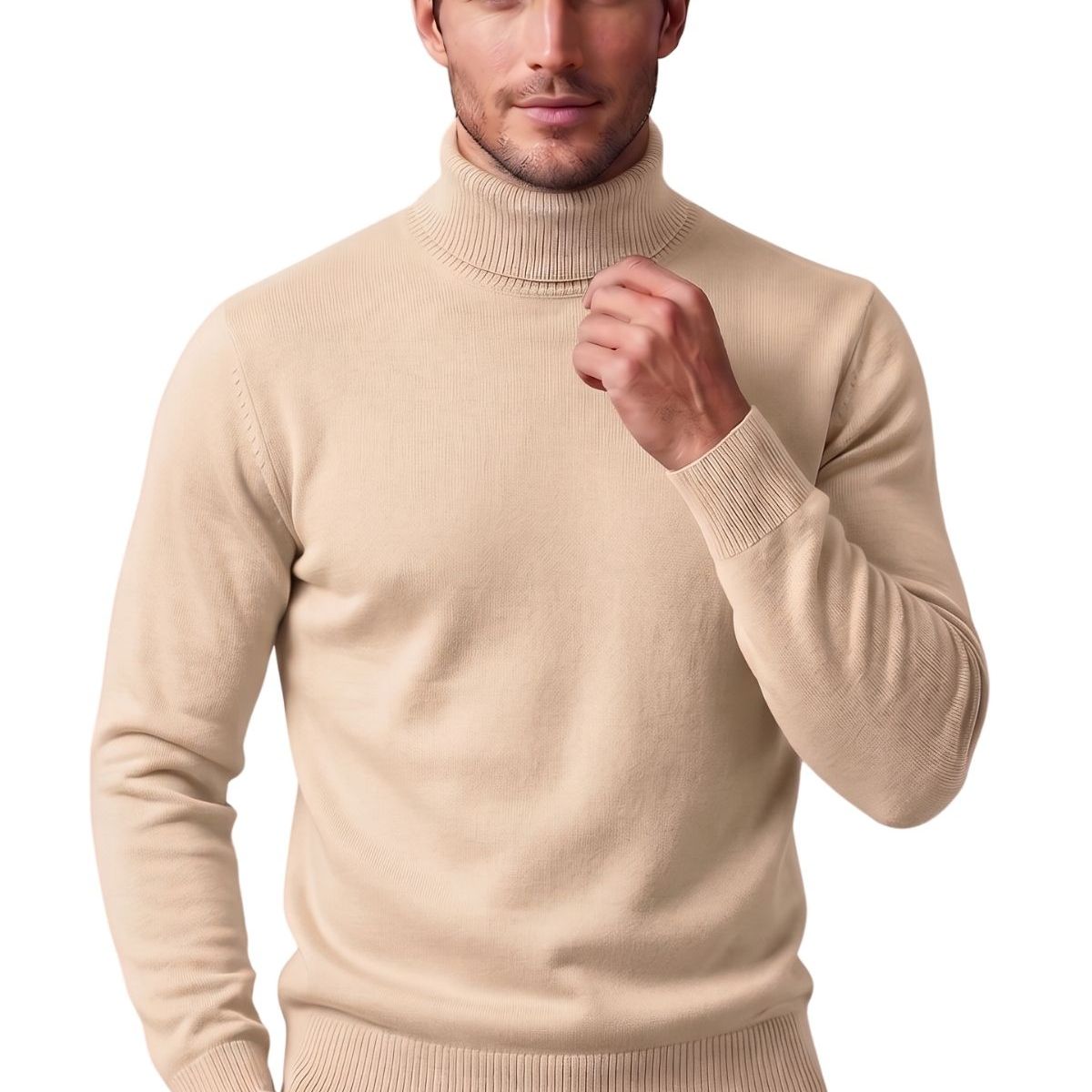 LOOK SHOP - Sweater Tejido Hombre Cuello Subido Beatle Colores 189