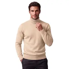 LOOK SHOP - Sweater Tejido Hombre Cuello Subido Beatle Colores 189