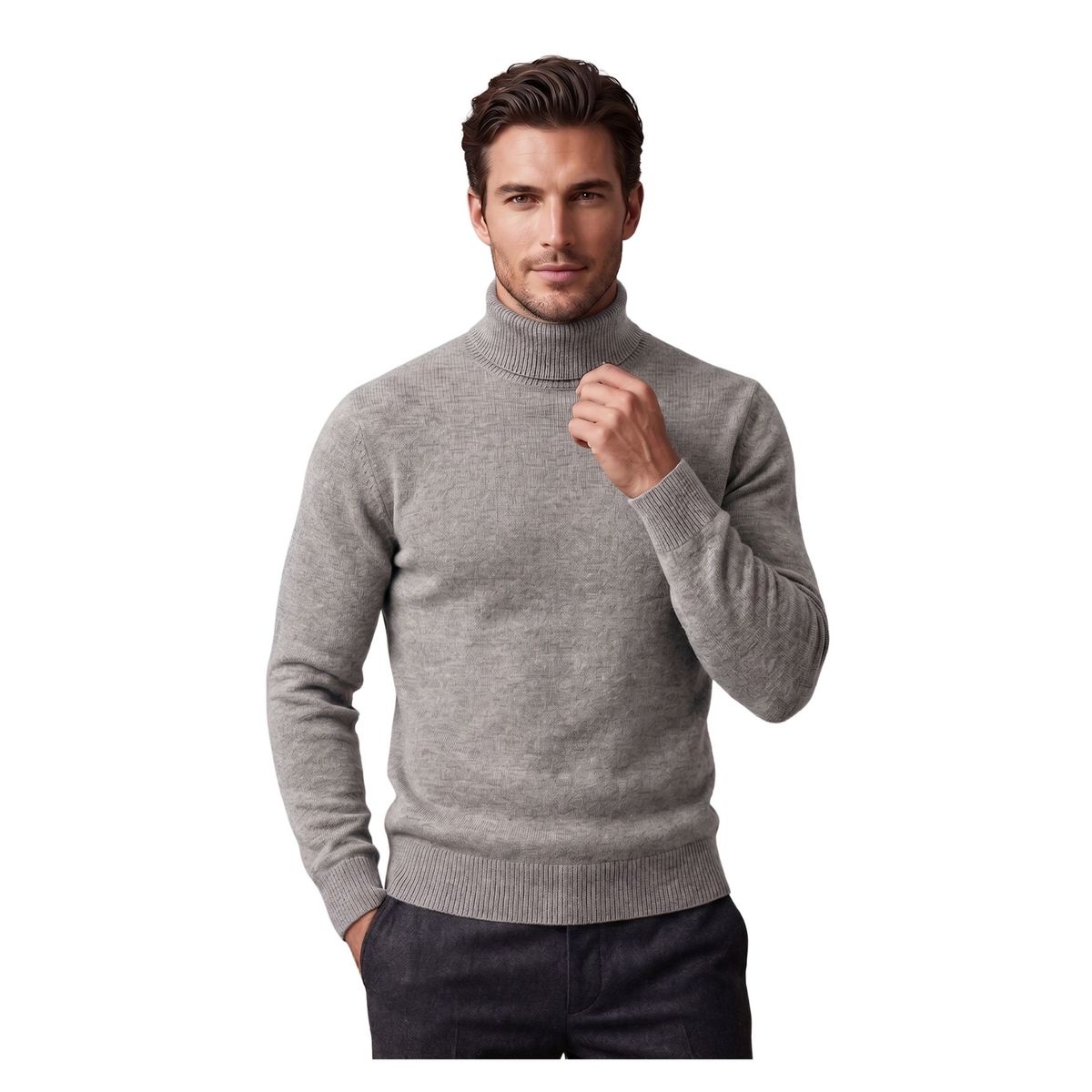 LOOK SHOP - Sweater Tejido Hombre Cuello Subido Beatle Colores 189