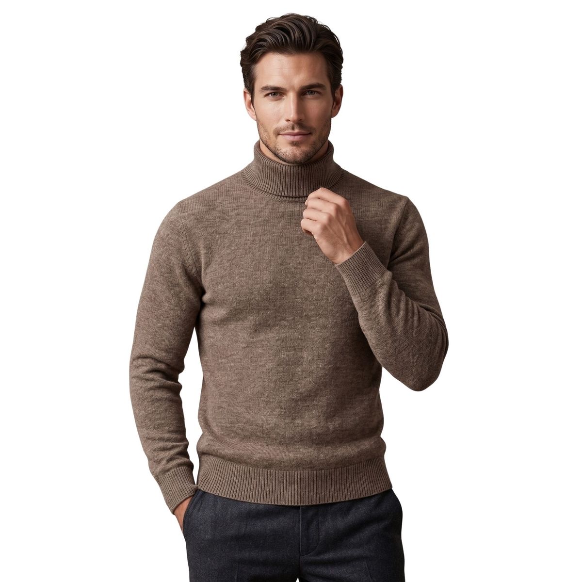 LOOK SHOP - Sweater Tejido Hombre Cuello Subido Beatle Colores 189
