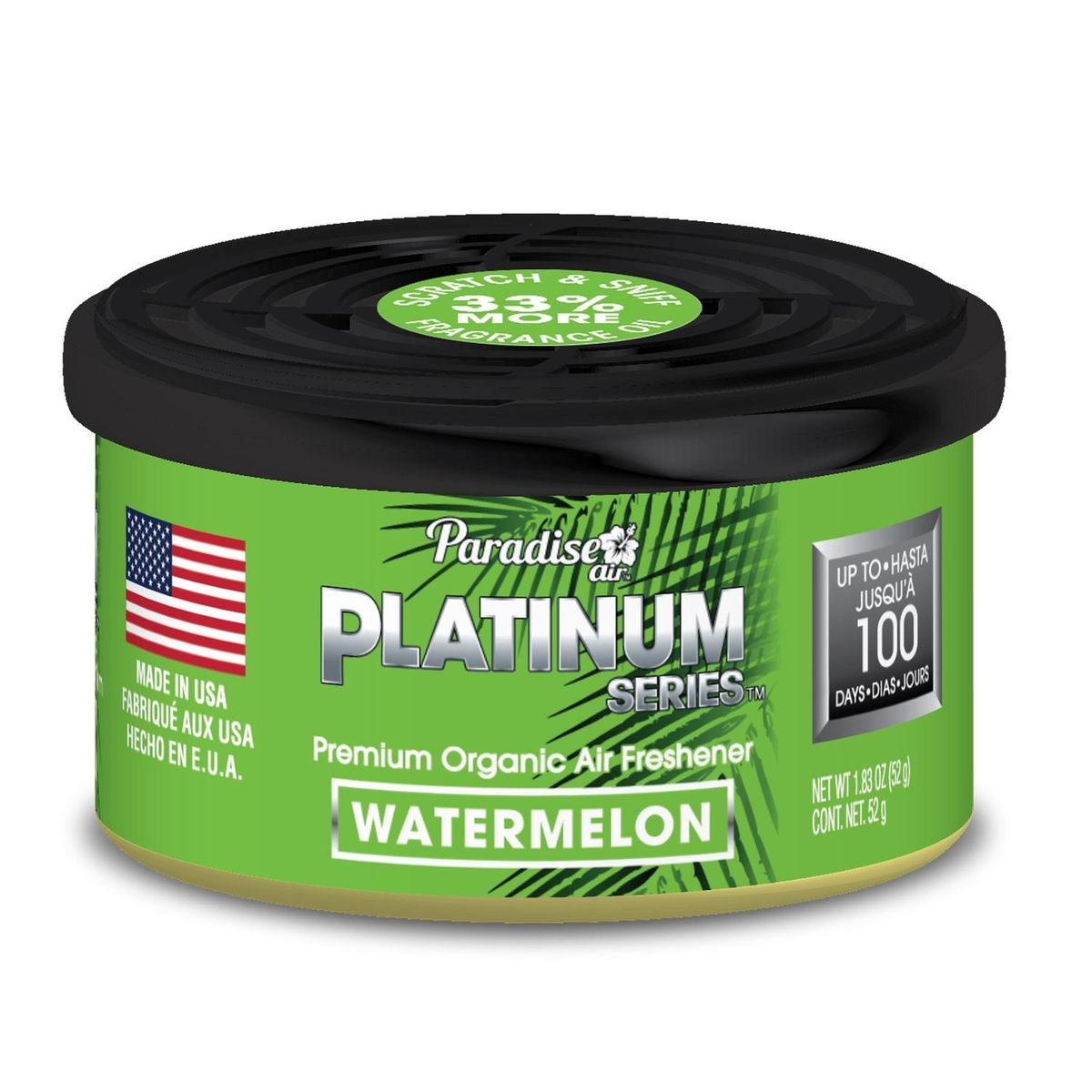 PARADISE - Aromatizante Paradise Air Platinium Serie Organic Can Watermelon 52g