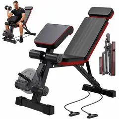 TSKY CHILE SHOPPING - Banco Fitness Multiposicion, Banco de Abdominales, Asiento de Pesas Ajustable en 7 Posiciones