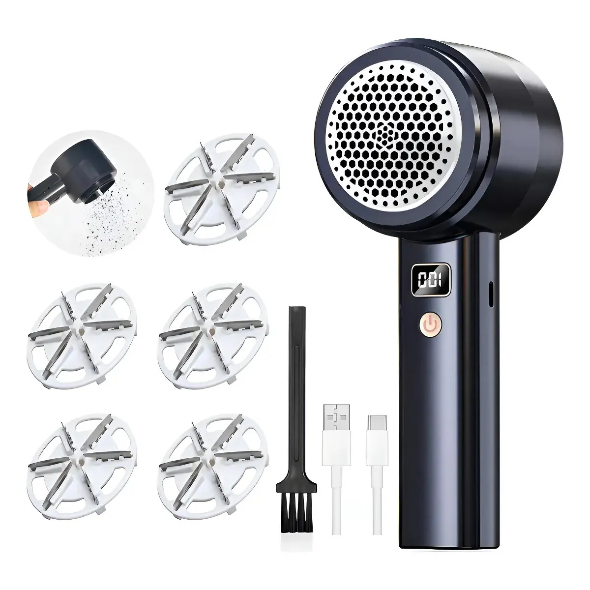 GENERICO - Quita Pelusa Recargable Pantalla Digital 20w Ropa Removedor Labg