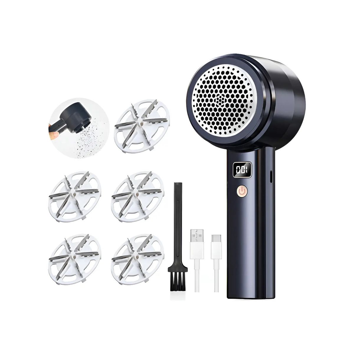 GENERICO - Quita Pelusa Recargable Pantalla Digital 20w Ropa Removedor Labg