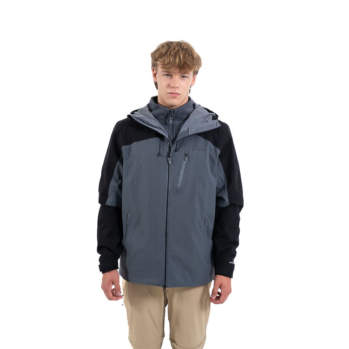 KANNU - Parka Impermeable 3 en 1 Hombre Baker