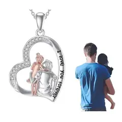 GENERICO - Gargantilla con diseño en Corazon Papa Y Hija collar Regalo marca generic