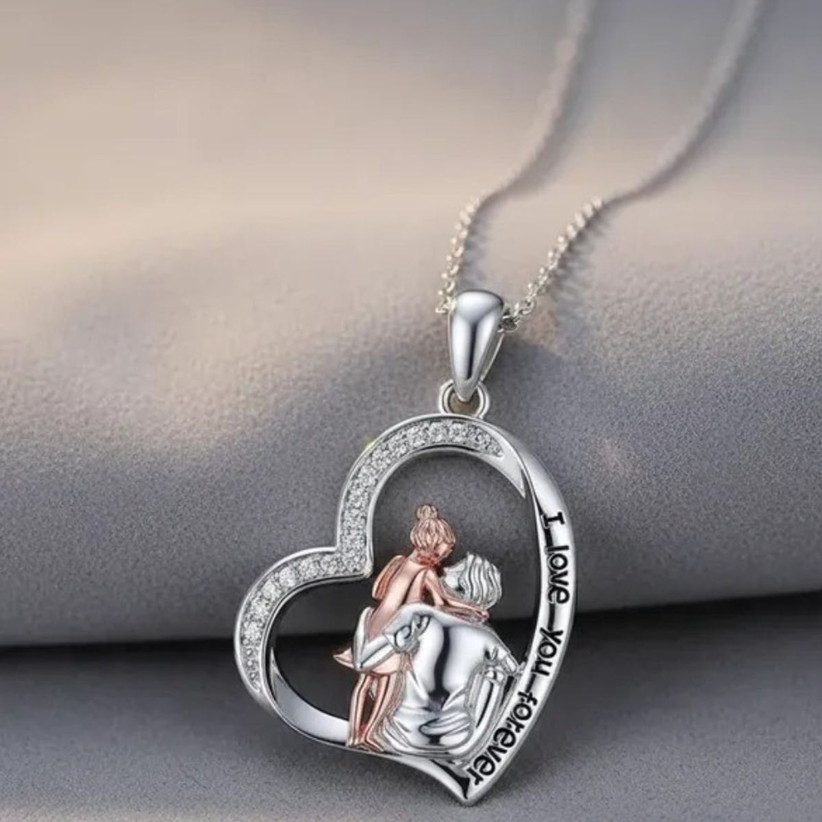 GENERICO - Gargantilla con diseño en Corazon Papa Y Hija collar Regalo marca generic