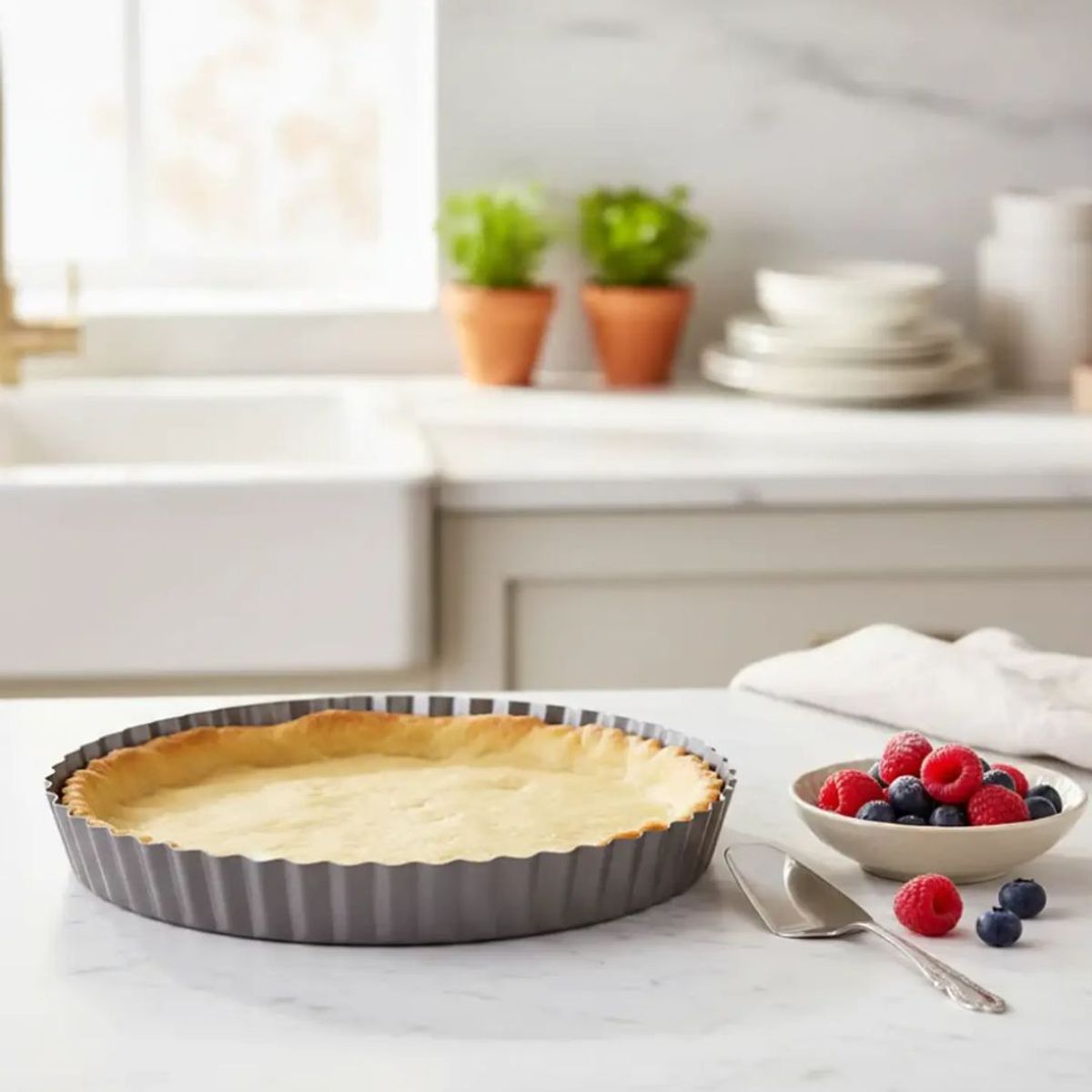 GENERICO - Molde Para Tarta O Kuchen Desmontable Acanalado 24 Cm