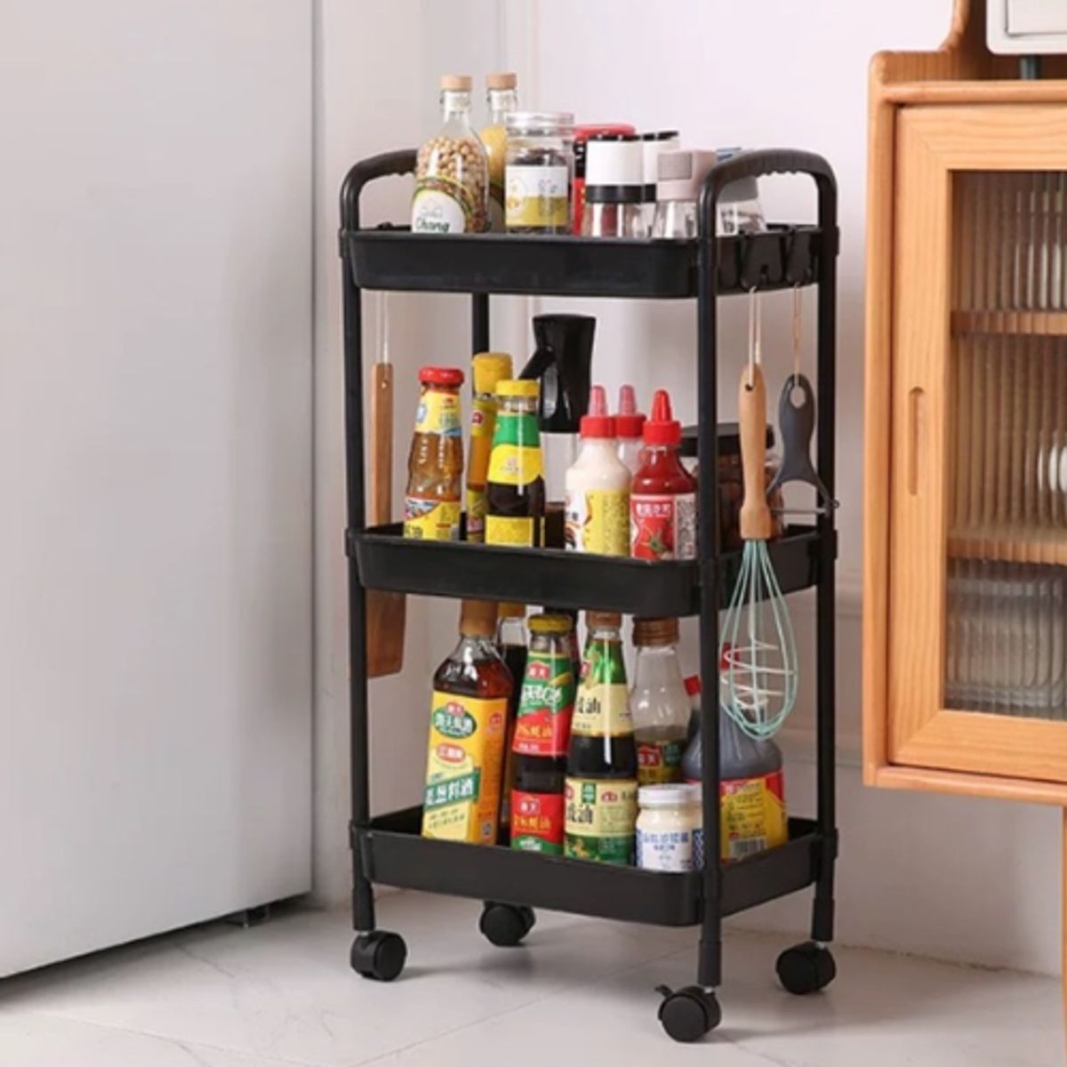 GENERICO - Carrito Organizado Multiuso 3 Niveles Con Ruedas Cocina