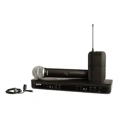 SHURE - Sistema Combinado Inalámbrico Mic Mano PG58 y CVL Solapa BLX1288CVL-M15