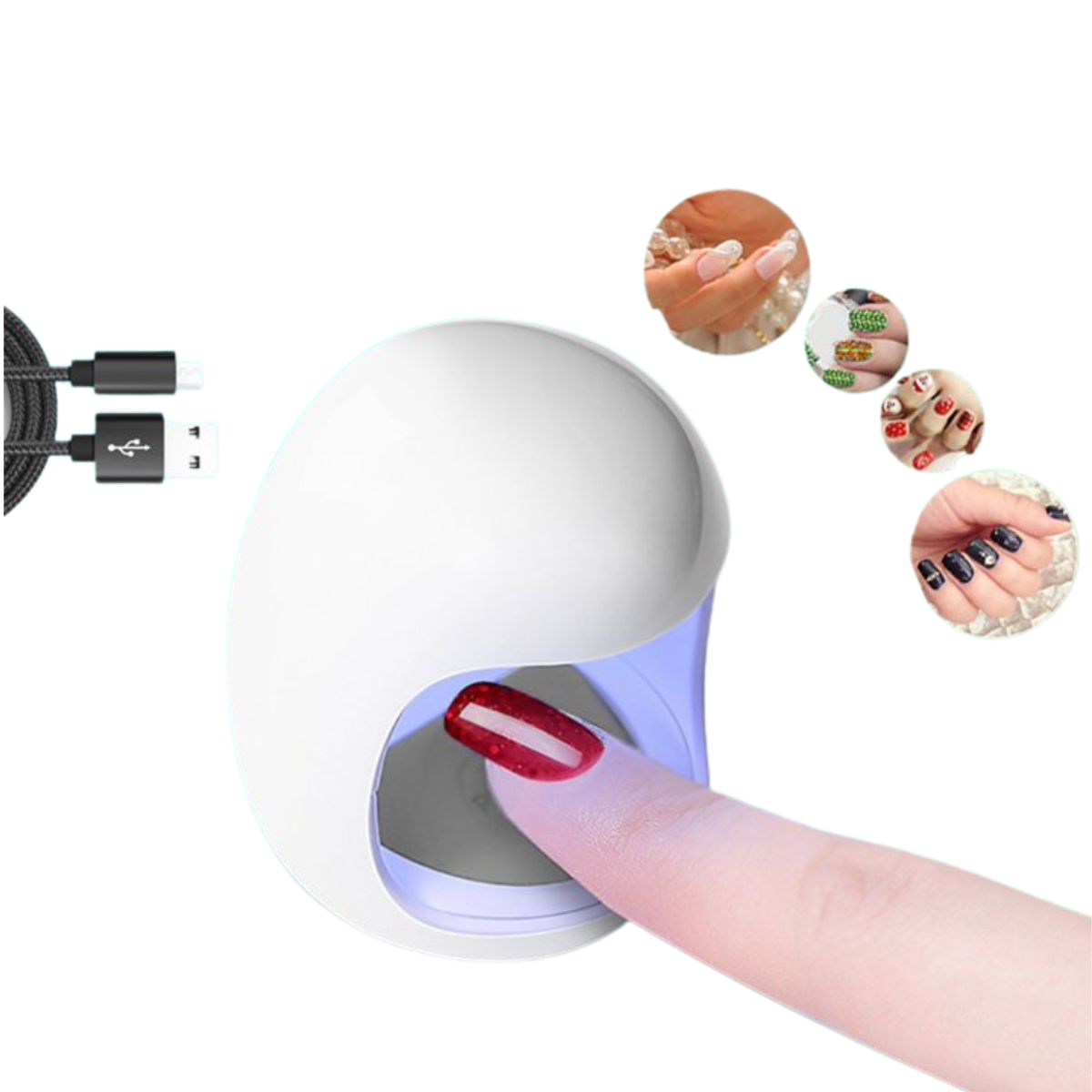 GENERICO - Miniq 3 Lampara Usb Pig Para Uñas 6w