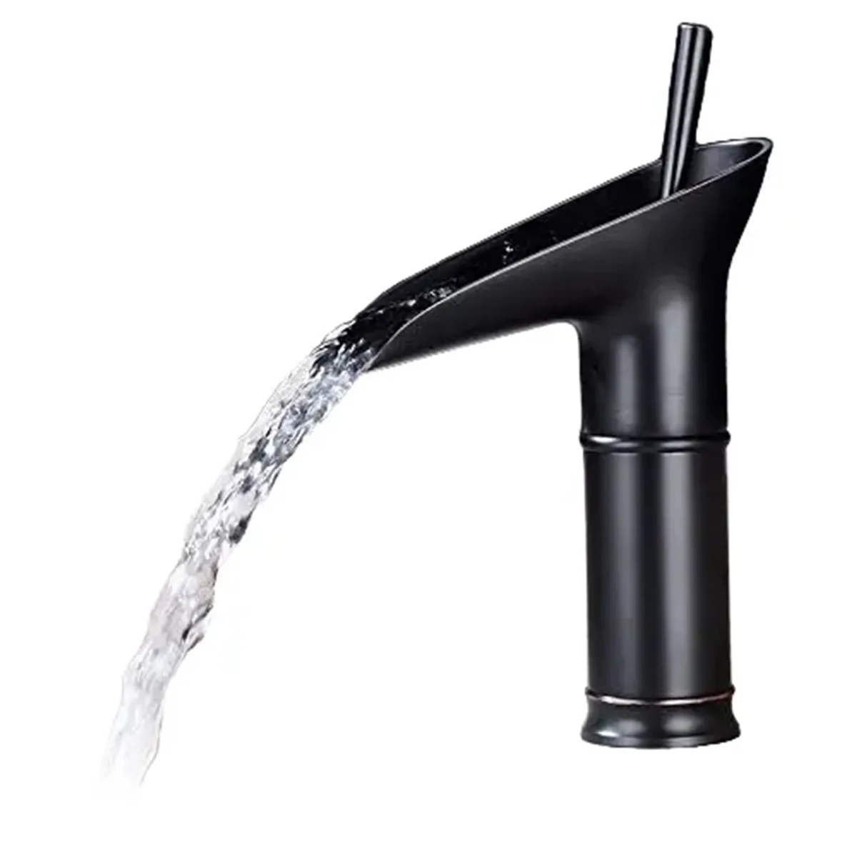 GENERICO - Grifería De Baño Cuello Bajo Estilo Copa De Vino Negro