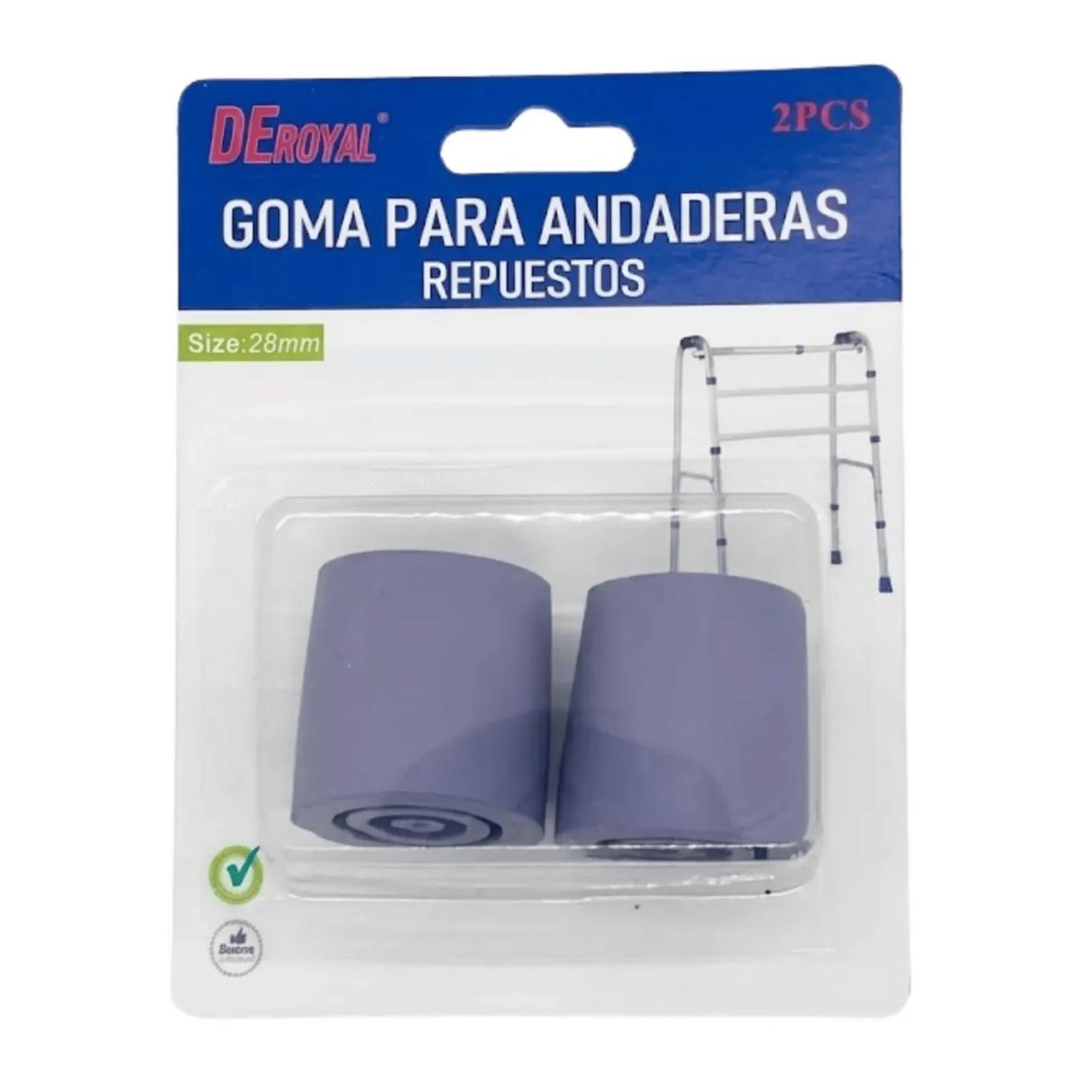 GENERICO - Regaton Goma Repuesto Para Andaderas 28mm Pack 2 Unds