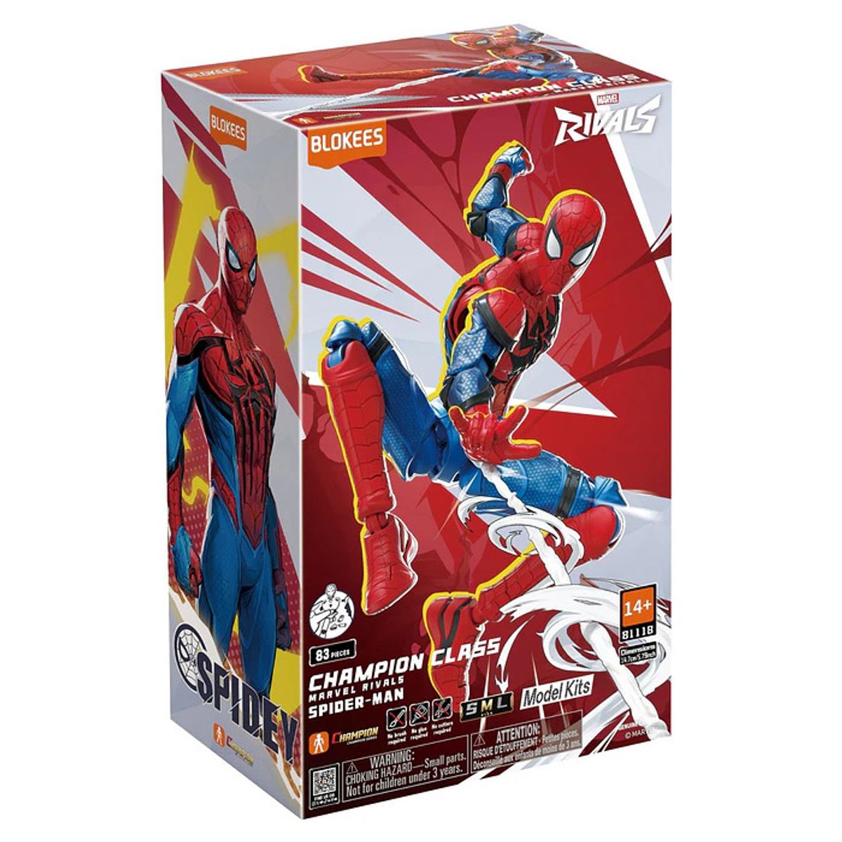 BLOKEES FIGURE - Blokees Marvel Rivals Champion Class Spider-Man Figura de Acción