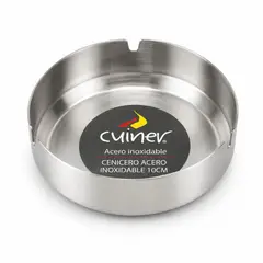 CUINER - Cenicero Metálico Cenicero Acero Inoxidable