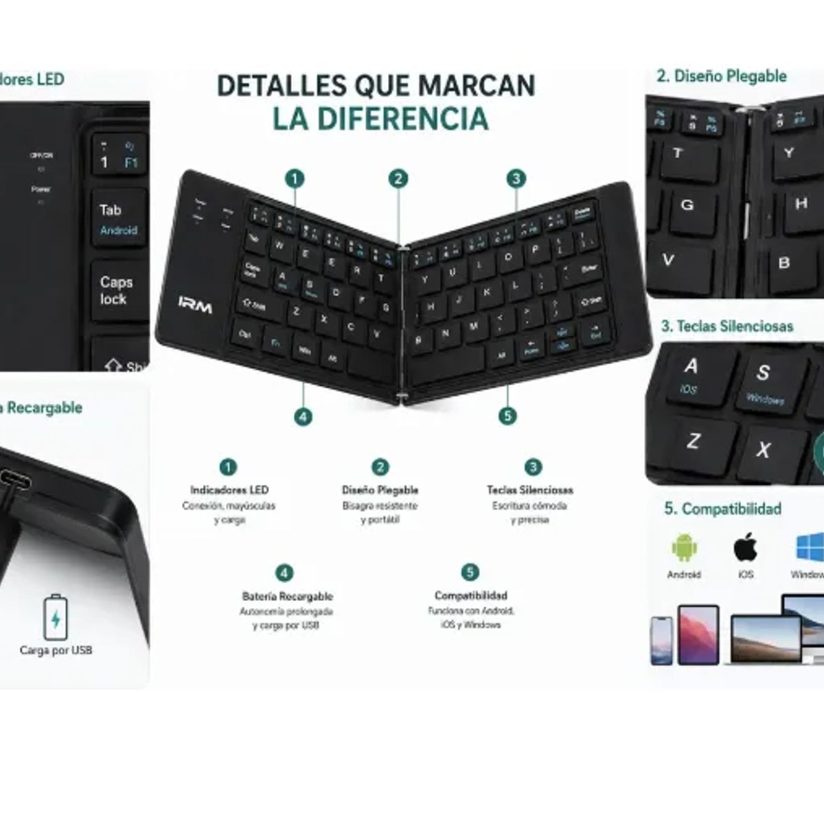 IRM - Teclado Irm Mk-1007 Compacto Para Computador