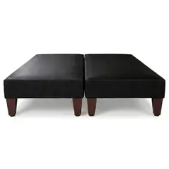 5 SUEÑO - Base De Cama Europea 2 Plazas Dividida 5° Sueño 150 X 190 Cm Lino Negro