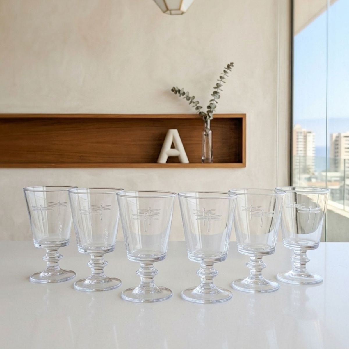 DECO EXPRESS - Set 6 Copas Libélula 226 ml