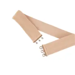 GEN - Cinturón delgado de mujer elasticado ancho 5cm hebilla gancho plateada