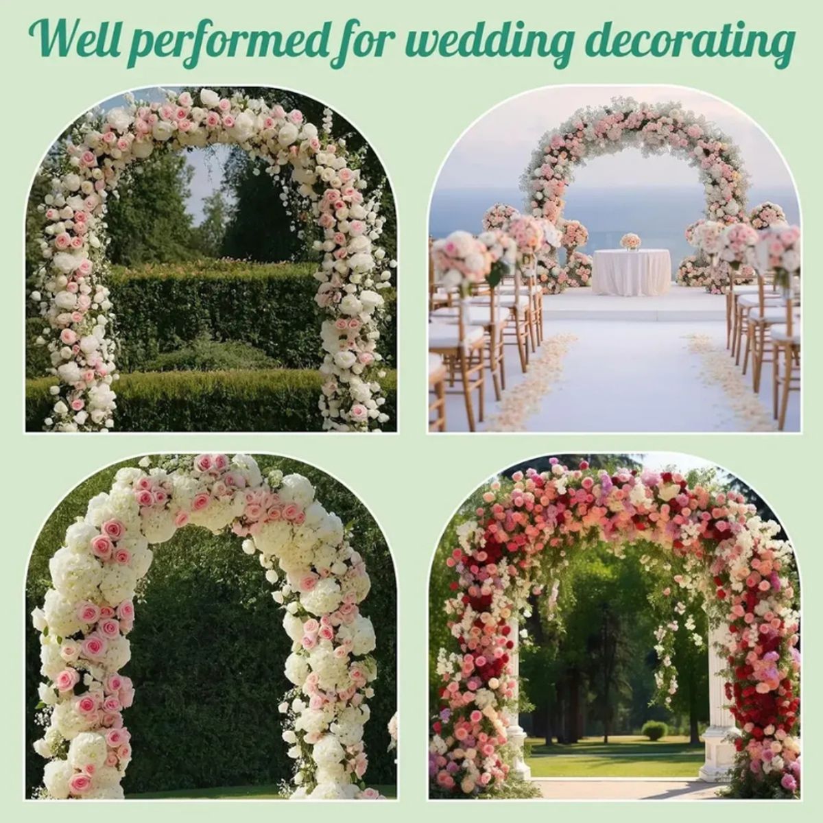 GENERICO - Arco Decorativo De Altura 240x140m Ajustable Para Jardín eventos importantes