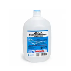 DIDEVAL - Agua Desmineralizada (Destilada) 5 Litros