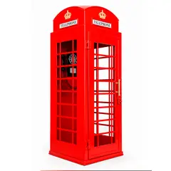 WAKESHOME - Cabina Decorativa Telefónica De Londres Hierro Fundido