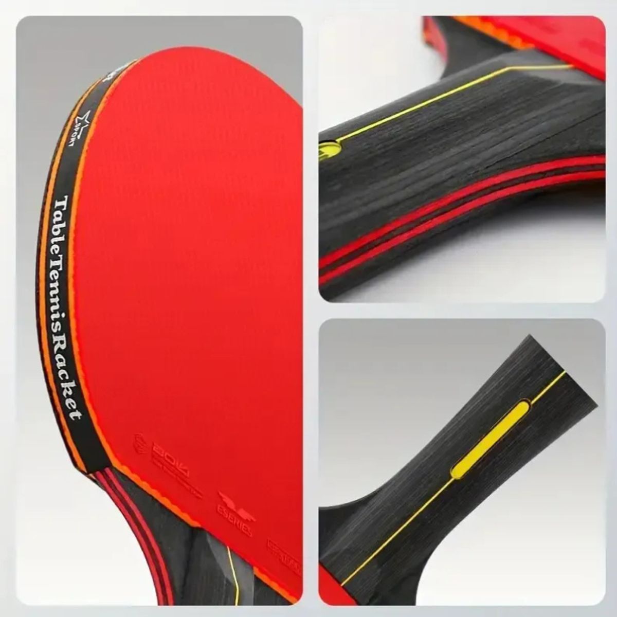 GENERICO - Set de 2 raquetas para Ping Pong 6 Estrellas Profesional Con Estuche paleta