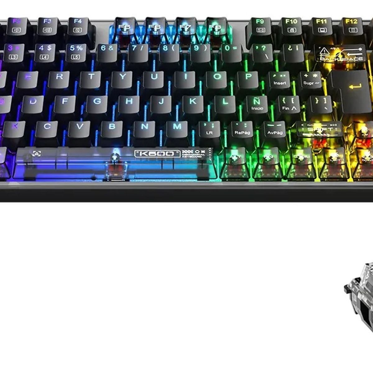 MACHENIKE - Teclado Mecanico Gamer Machenike K500-b94 Rgb100 % Antighosting Hotswap