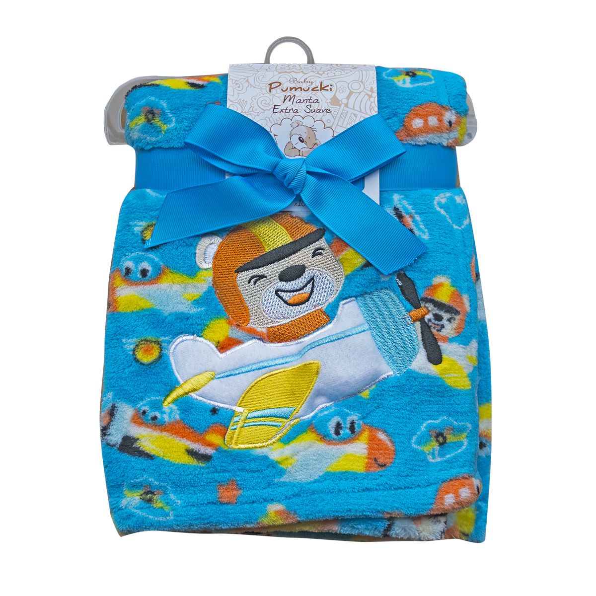 PUMUCKI - Manta Extra Suave para Bebé Niño Avion