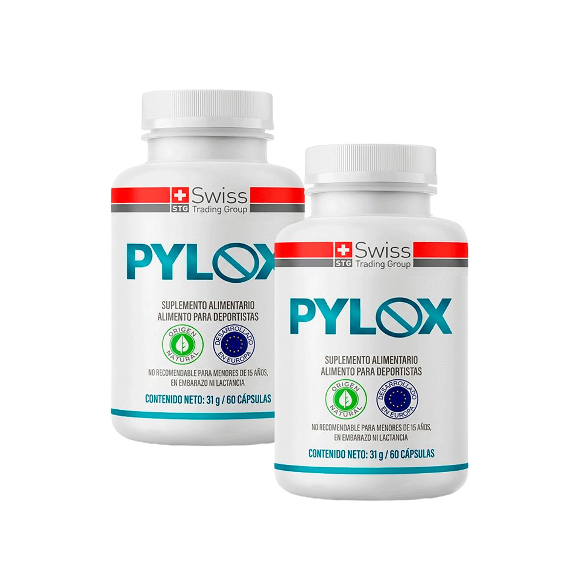 SWISS NATURE LABS - Pylox El Anti-Pylori Natural Gastritis Reflujo 120 Caps