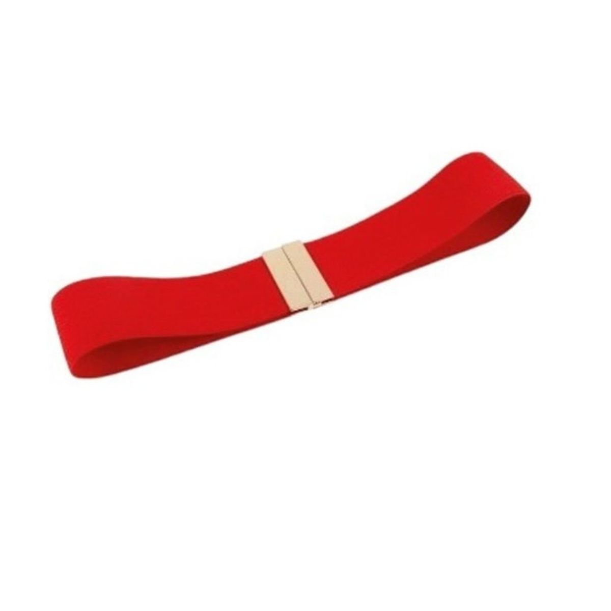 GEN - Cinturón delgado de mujer elasticado ancho 5cm Casual Hebilla Dorada