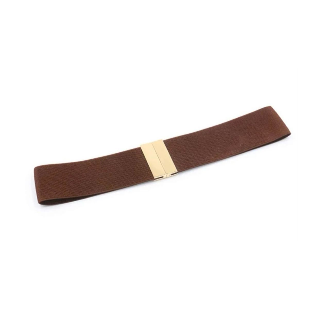GEN - Cinturón delgado de mujer elasticado ancho 5cm Casual Hebilla Dorada