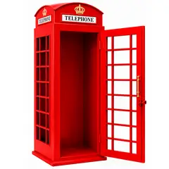 WAKESHOME - Cabina Decorativa Telefónica De Londres Hierro Fundido