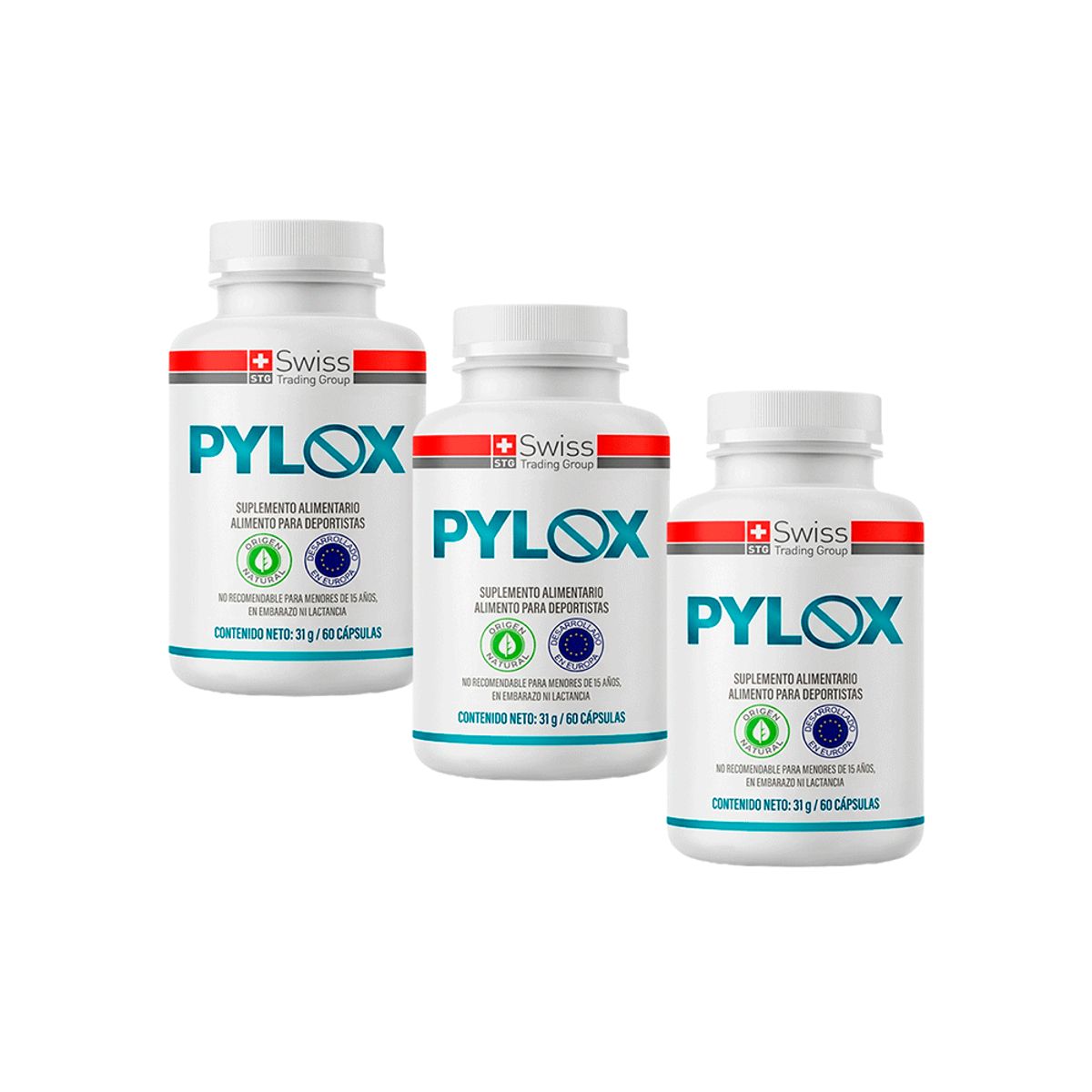 SWISS NATURE LABS - Pylox El Anti-Pylori Natural Gastritis Reflujo 180 Caps