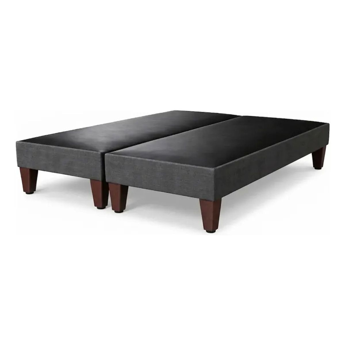 5 SUEÑO - Base De Cama Europea 2 Plazas Dividida 5° Sueño 150 X 190 Cm Lino Gris