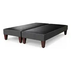 5 SUEÑO - Base De Cama Europea 2 Plazas Dividida 5° Sueño 150 X 190 Cm Lino Gris