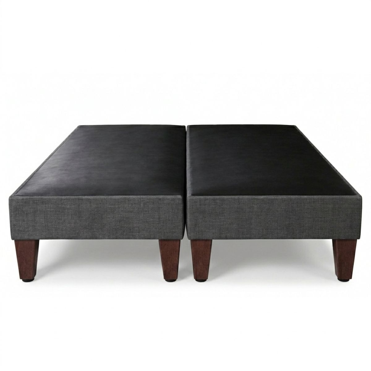 5 SUEÑO - Base De Cama Europea 2 Plazas Dividida 5° Sueño 150 X 190 Cm Lino Gris