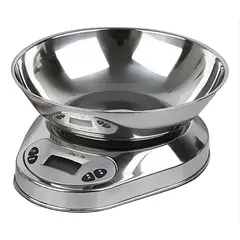 GENERICO - Balanza de Cocina Full de Acero Inoxidable 5kg con Bowl Color Plata
