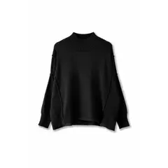 LA TIENDA DE CAROLINA - Sweater de Mujer Emma Cuello Negro