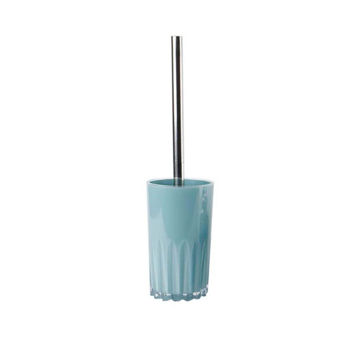 GENERICO - Escobillero De Baño Ergonómico - 47.5X9.5X8.5cm - Color Celeste 1 Unidad - Plástico Reforzado