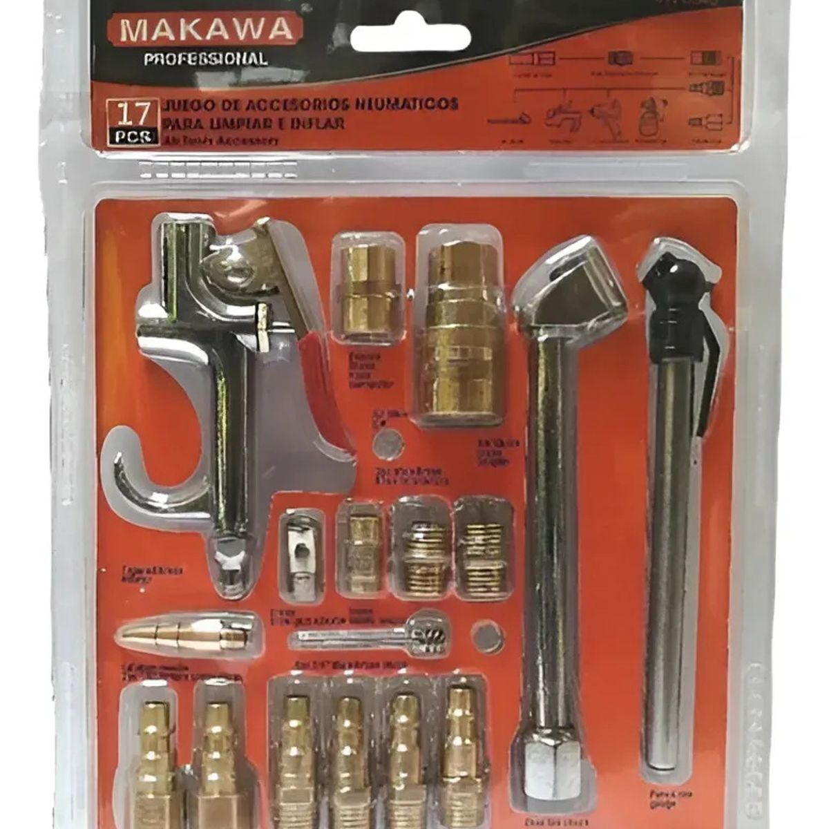 MAKAWA - JGO ACC. X17PCS NEUMATICOS PLIMP E INFLAR MAKAWA