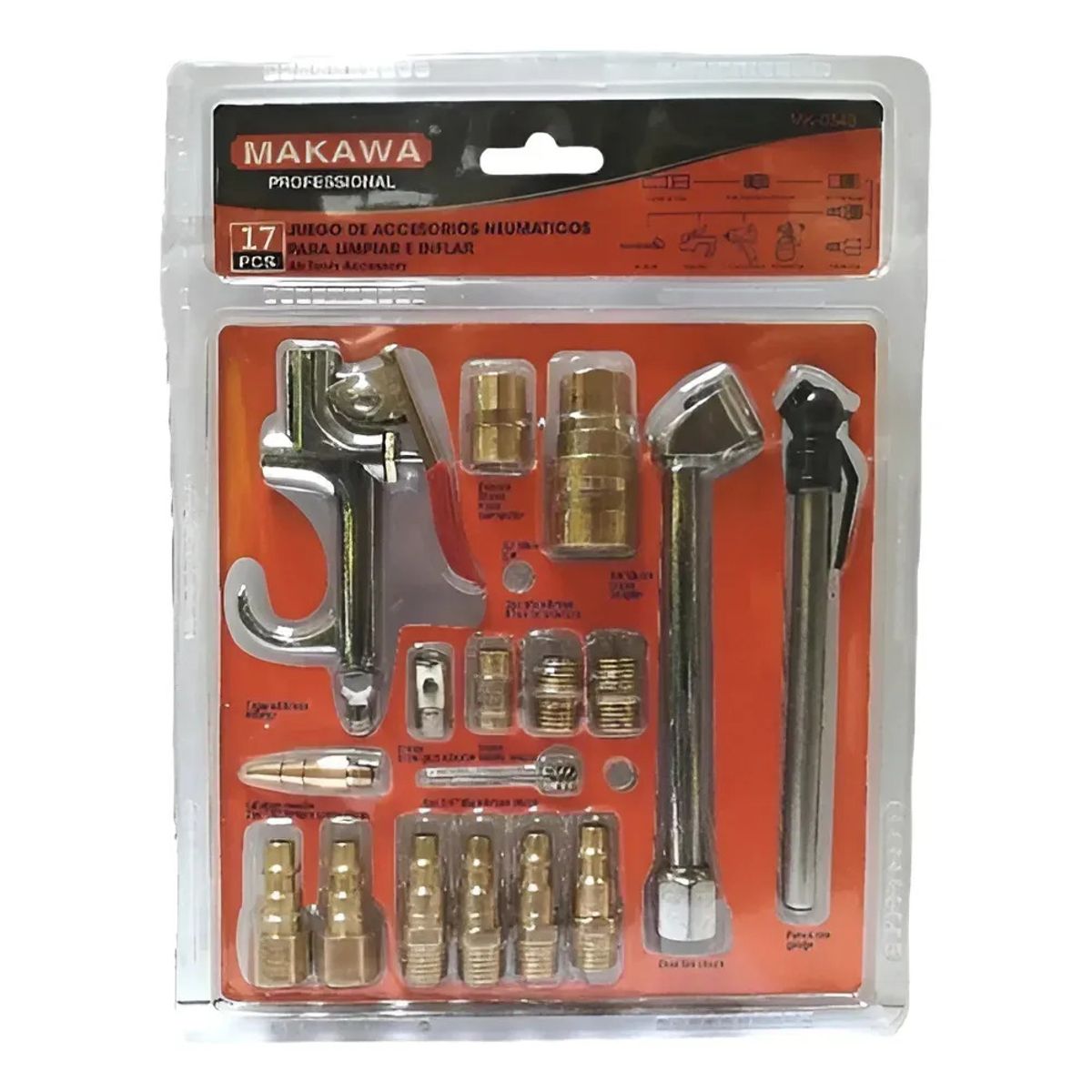 MAKAWA - JGO ACC. X17PCS NEUMATICOS PLIMP E INFLAR MAKAWA