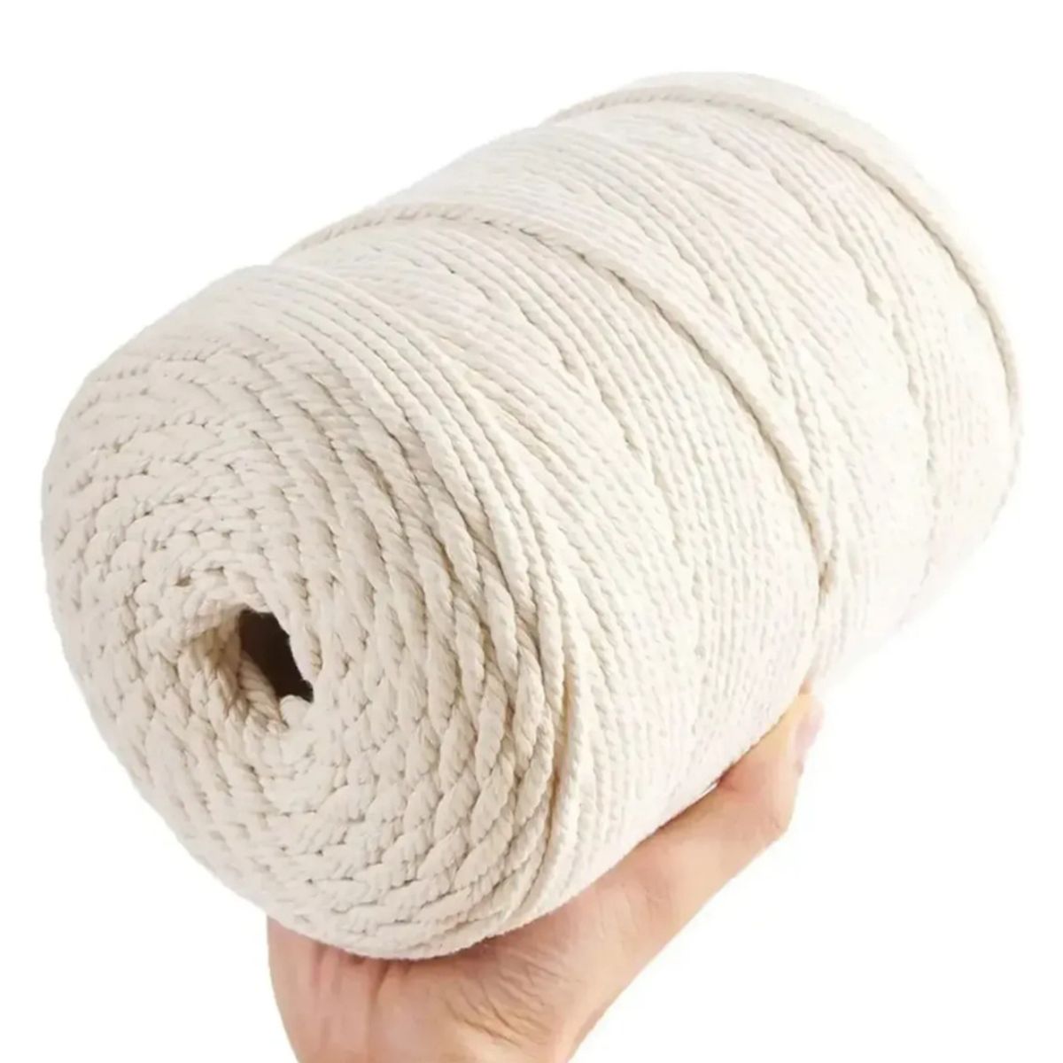 GENERICO - Cordón Macramé Peinado de 5mm 200 Metros 100% Algodón