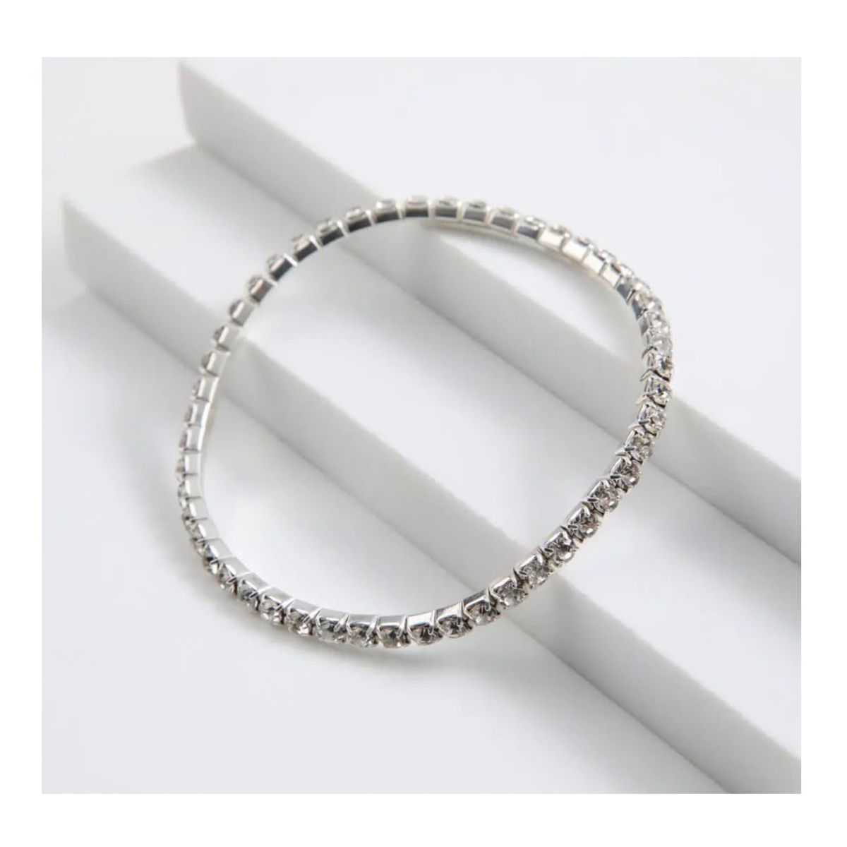 GENERICO - Pulsera Jazz Con Cristales Zirconia Cúbica Unisex Ajustable