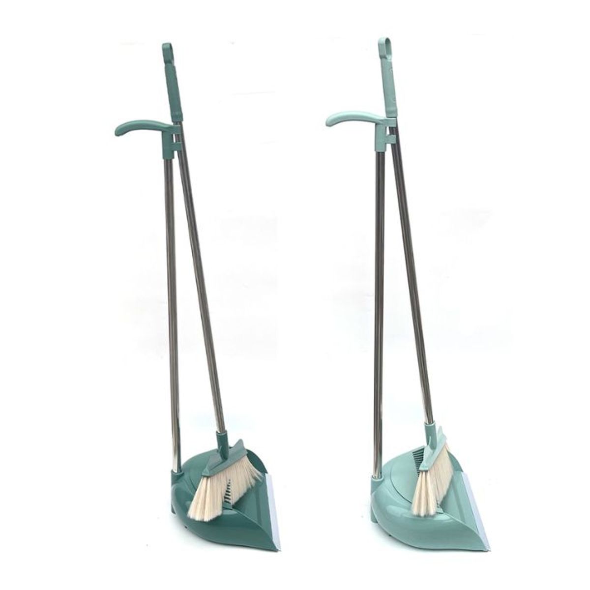 GENERICO - Set de Limpieza Ergonómico - Escoba y Pala - 91x27cm y 81x25cm - 1 Unidad - Colores Surtidos