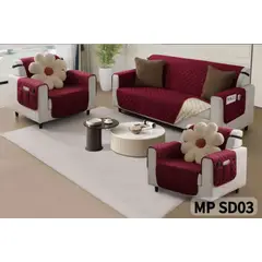 GENERICO - Cubre Sillon Reversible Impermeable 3+1+1