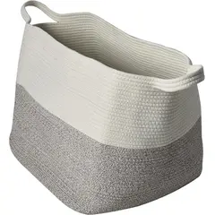 GENERICO - Cesta de almacenamiento de ropa tejida con cuerda, 55x55x35 cm