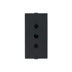 SINTHESI - Módulo Tomacorriente 10A 250V 2P+T S44 Carbón