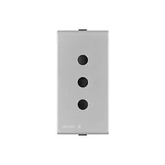 SINTHESI - Módulo Tomacorriente 10A 250V 2P+T S44 Plata