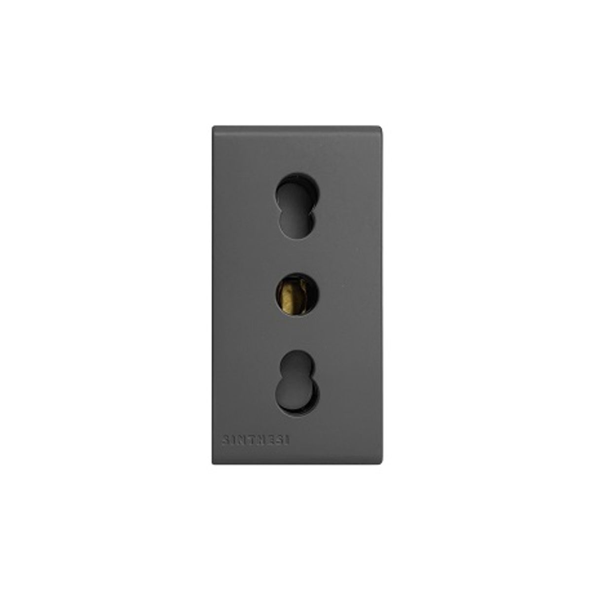 SINTHESI - Módulo Tomacorriente Bipaso 10-16A 250V 2P+T S33 Grey Mate